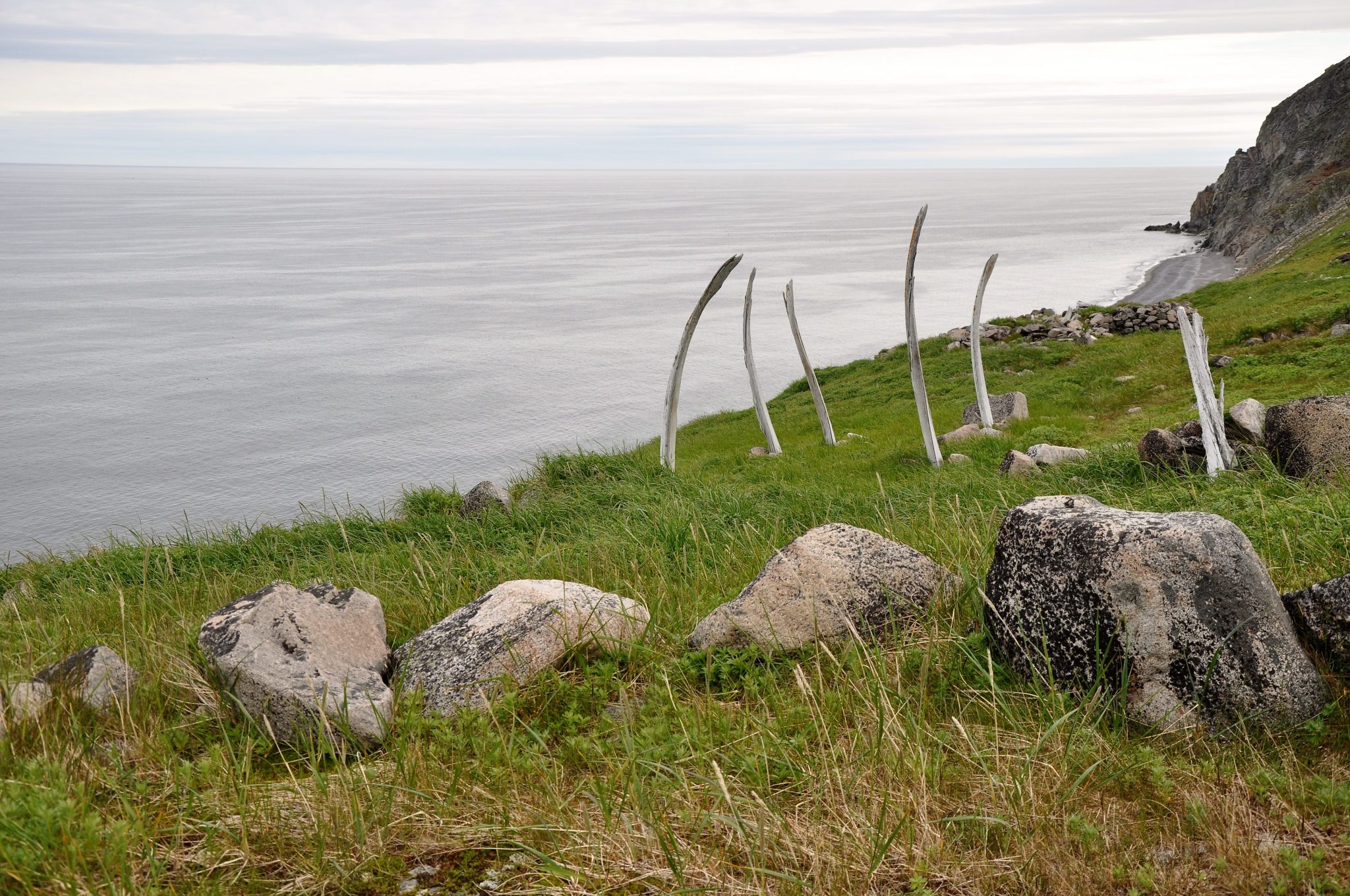 Naukan settlement (15th century AD – modern times, 1958) at Dezhnev Cape (photo K Dneprovskiy).